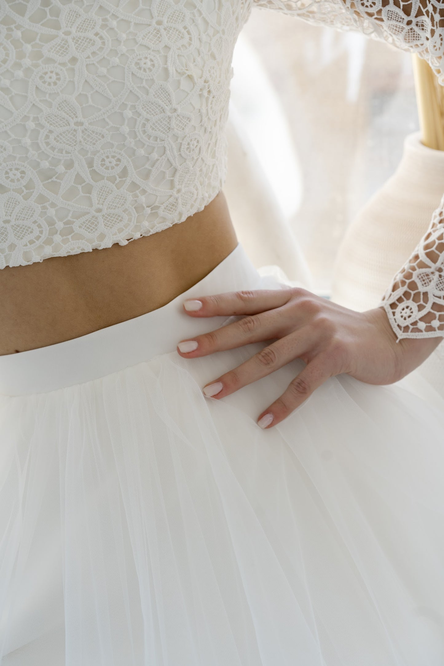 Boho wedding dress • crop top wedding dress