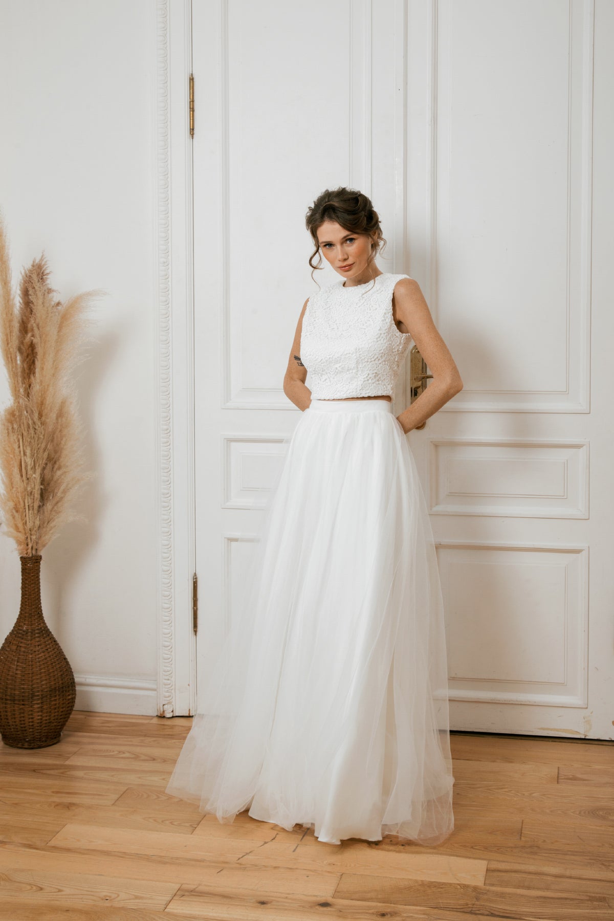 24 Beautiful Crop Top Wedding Dresses,separate wedding dress