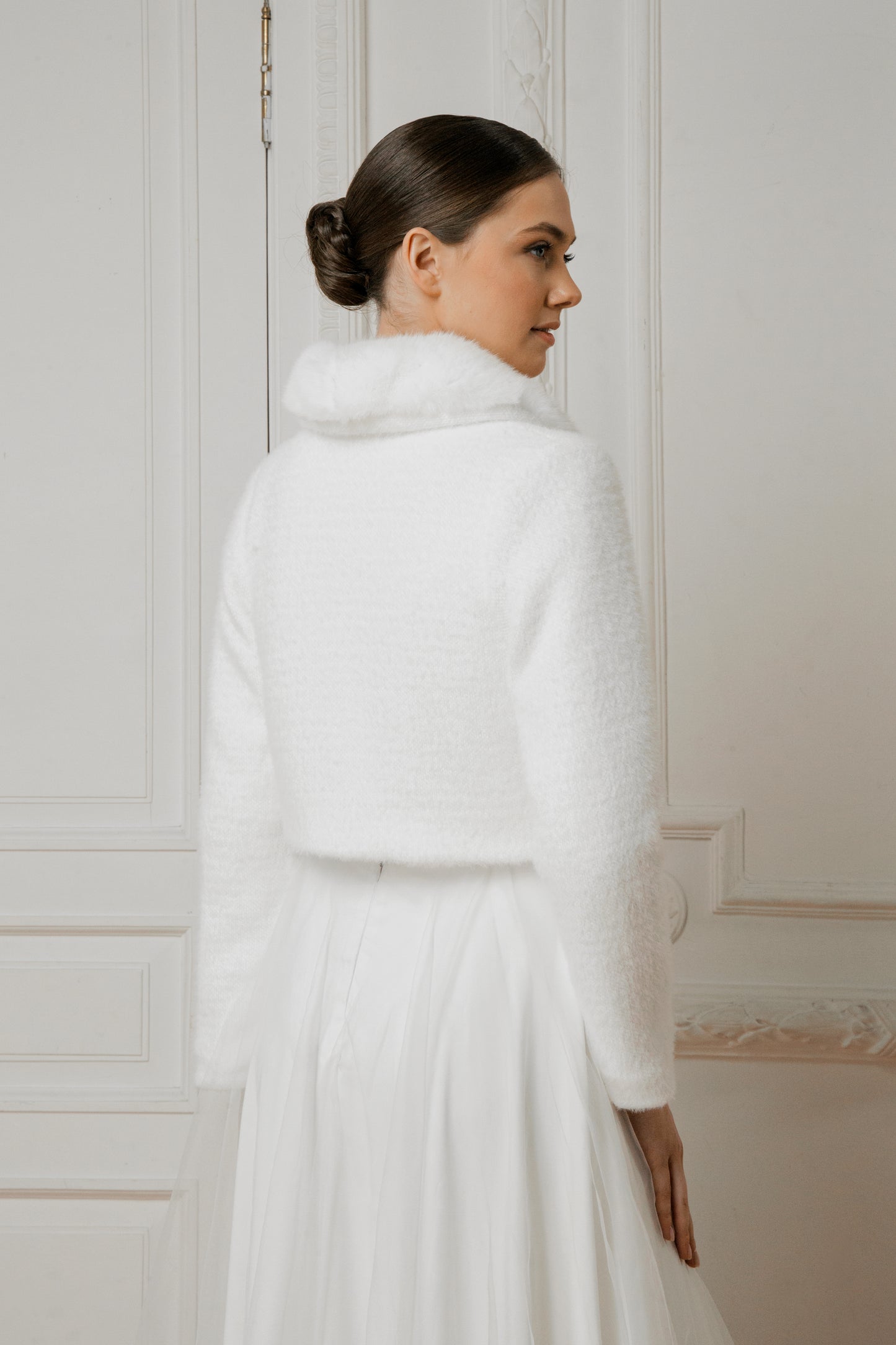 Wedding jacket, Winter wedding coat with fur