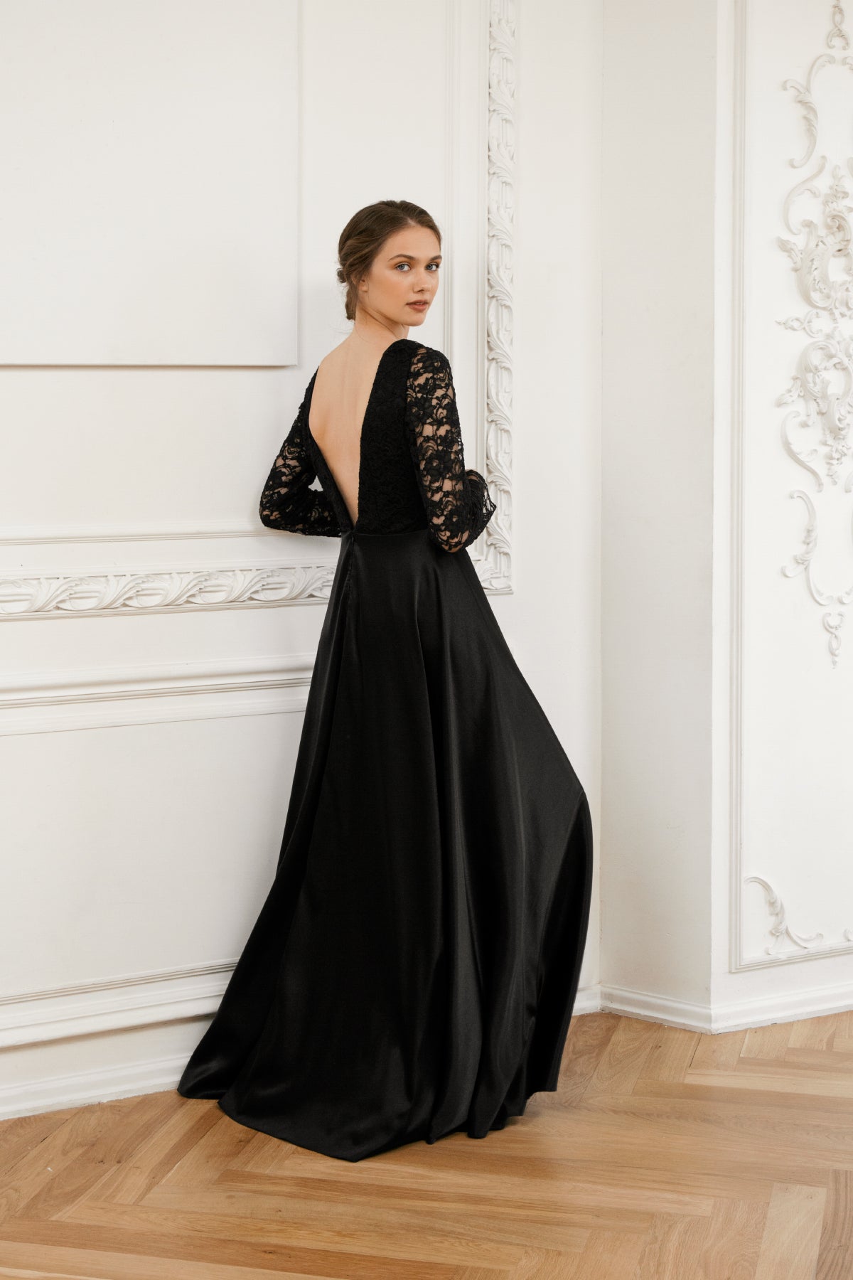 Black wedding dress • long sleeve wedding dress