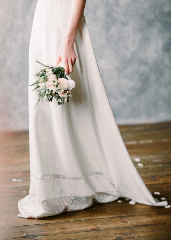 Boho wedding dress • lace wedding dress with open back